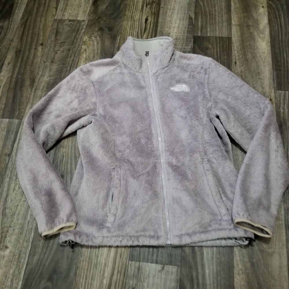 The North Face Jacket Womens‎ Small Gray Fuzzy Fleece Full Zip